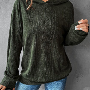 Hoodie Verde Oliva Textura