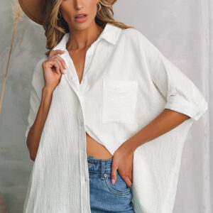 Camisa Blanco Gasa Oversize