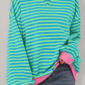 Buzo Azul Celeste a Rayas Oversize