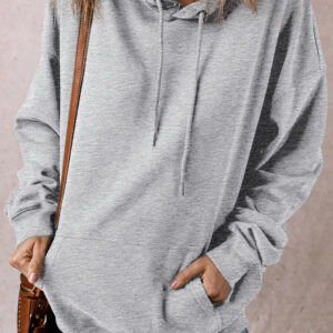 Hoodie Gris Claro Frisado