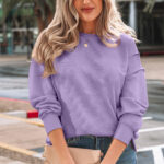 Top Lavanda Acanalado Holgado
