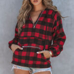 Hoodie Rojo Escocés