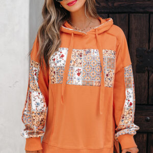Hoodie Flamingo Patchwork
