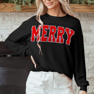 Top Negro Estampado con Texto Suelto