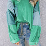 Top Verde Con Botones