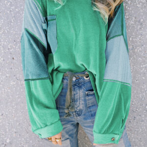 Top Verde Con Botones