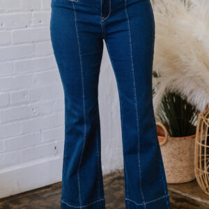 Jean Sail Azul Central Con Costura Intenso Lavado Recto
