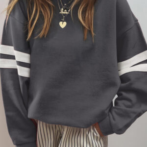 Buzo Gris Oscuro Hombro Caído Oversize