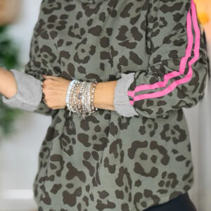 Top Verde Estampado Leopardo