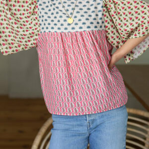 Blusa Rojo Combinado