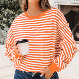 Top Naranja a Rayas