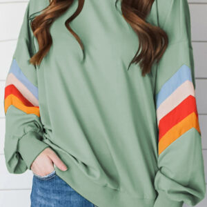 Buzo Jade A Rayas Suelto Cuello Redondo
