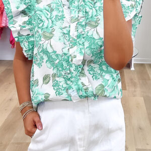 Camisa Verde Con Volados