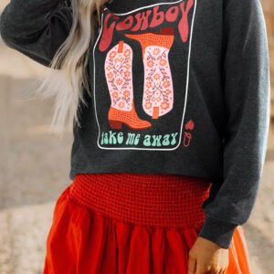 Buzo Gris Carbón Estampado