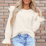 Blusa Beige Con Volados