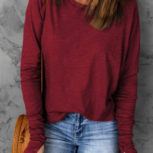 Top Rojo Cuello Redondo