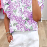 Camisa Violeta Con Volados