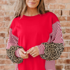 Buzo Rojo Intenso Patchwork